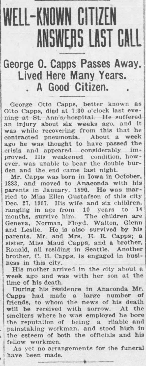 Clipping from The Anaconda Standard